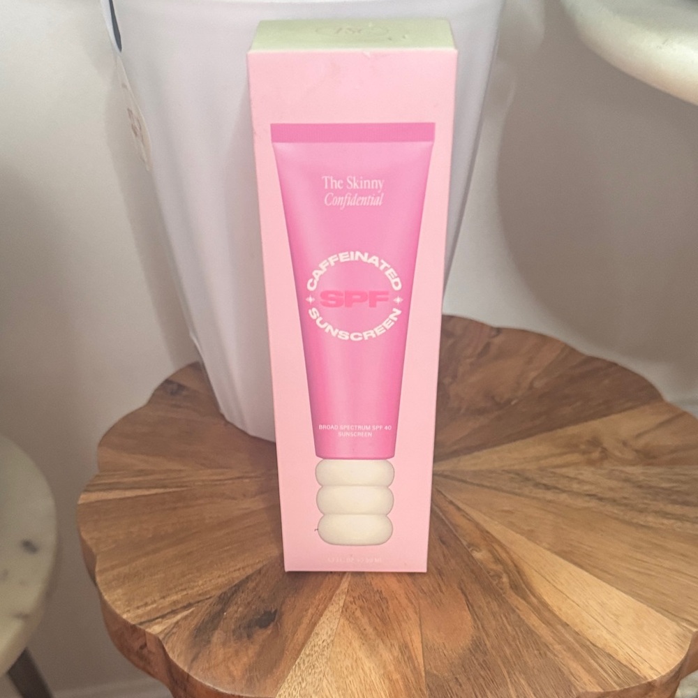 The Skinny Confidential Caffeinated SPF Pink Sunscreen
